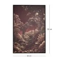 BURGUNDY JUNGLE ΧΡΥΣΟΤΥΠΙΑ 83Χ123ΕΚ ΜΕ ΜΑΥΡΗ ΚΟΡΝΙΖΑ ΣΕ ΤΥΠΩΜΕΝΟ ΚΑΜΒΑ