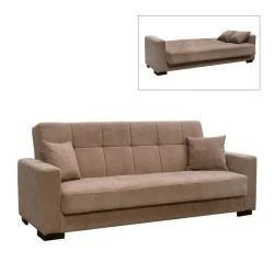 CARSON Sofa-Bed with Storage 3-Seater / Fabric Brown CARSON Sofa-Bed with Storage 3-Seater / Fabric Brown