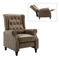 Πολυθρόνα relax - Μπερζέρα Chester ύφασμα χρώμα antique καφέ 78x85x104εκ. Πολυθρόνα relax - Μπερζέρα Chester ύφασμα χρώμα antique καφέ 78x85x104εκ.