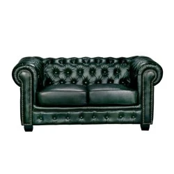CHESTERFIELD 689 Καναπές Σαλονιού Καθιστικού 2Θέσιος / Δέρμα Antique Green CHESTERFIELD 689 Καναπές Σαλονιού Καθιστικού 2Θέσιος / Δέρμα Antique Green