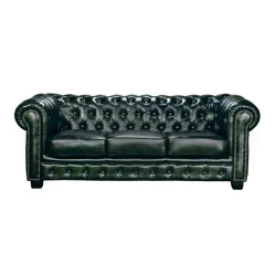 CHESTERFIELD 689 Kαναπές Σαλονιού Καθιστικού 3Θέσιος / Δέρμα Antique Green CHESTERFIELD 689 Kαναπές Σαλονιού Καθιστικού 3Θέσιος / Δέρμα Antique Green