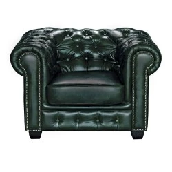 CHESTERFIELD 689 Πολυθρόνα Σαλονιού - Καθιστικού / Δέρμα Antique Green CHESTERFIELD 689 Πολυθρόνα Σαλονιού - Καθιστικού / Δέρμα Antique Green