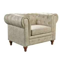 CHESTERFIELD York Armchair Beige Fabric CHESTERFIELD York Armchair Beige Fabric
