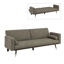 CLICK Sofa-Bed Fabric Suede Cappuccino