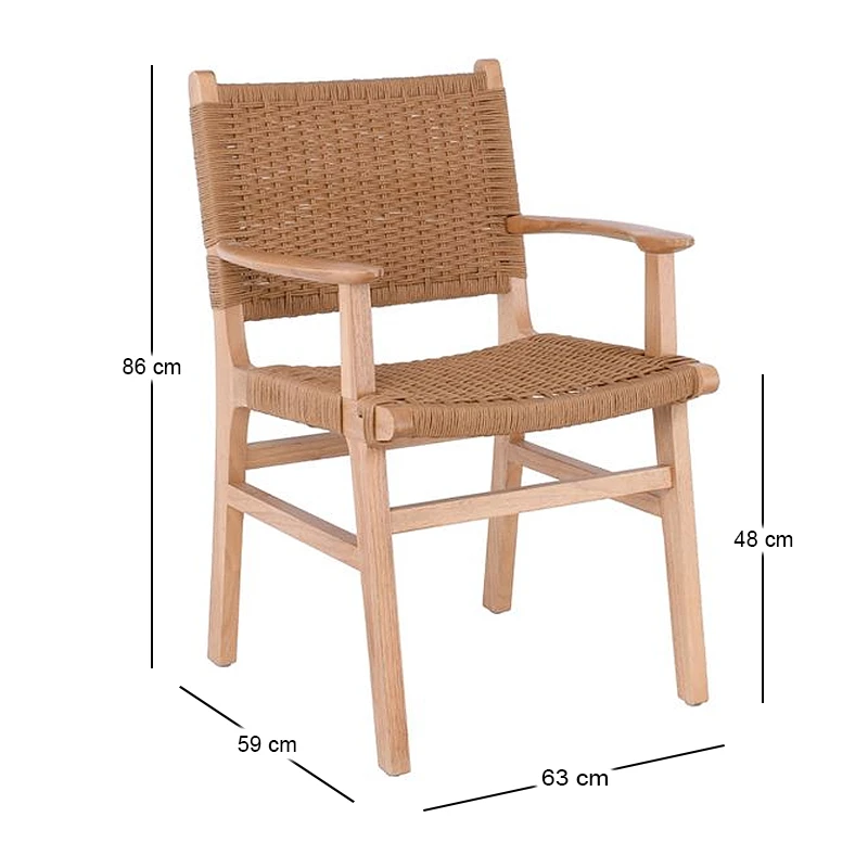 COMO Armchair Natural, Paper Rope