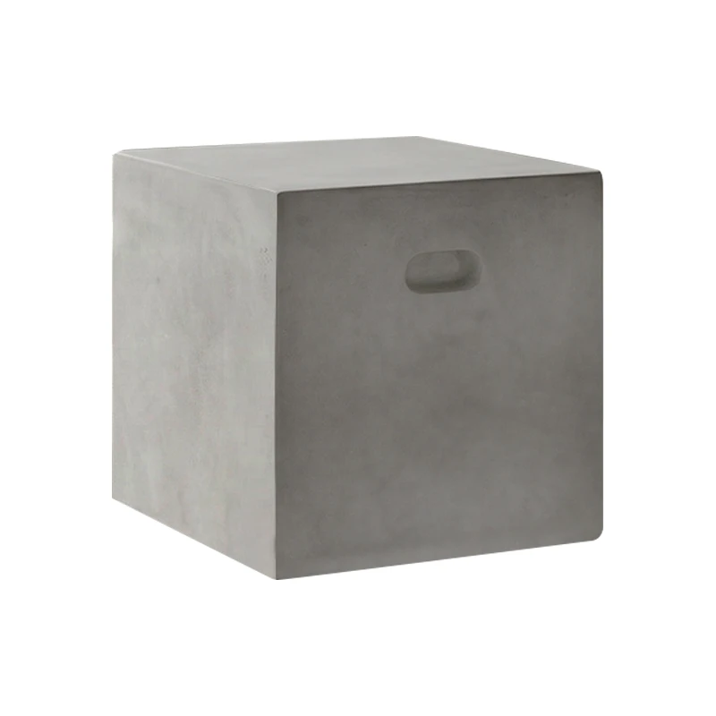 CONCRETE Cubic Stool 37x37cm Cement Grey
