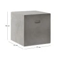 CONCRETE Cubic Stool 37x37cm Cement Grey