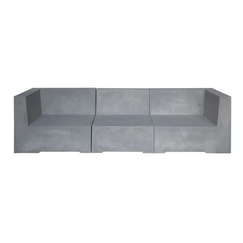 CONCRETE 3-Seat Sofa Cement Grey