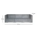 CONCRETE 3-Seat Sofa Cement Grey