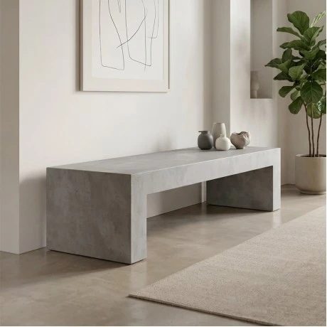 Παγκάκι Concrete χρώμα cement grey 150x40x40εκ.