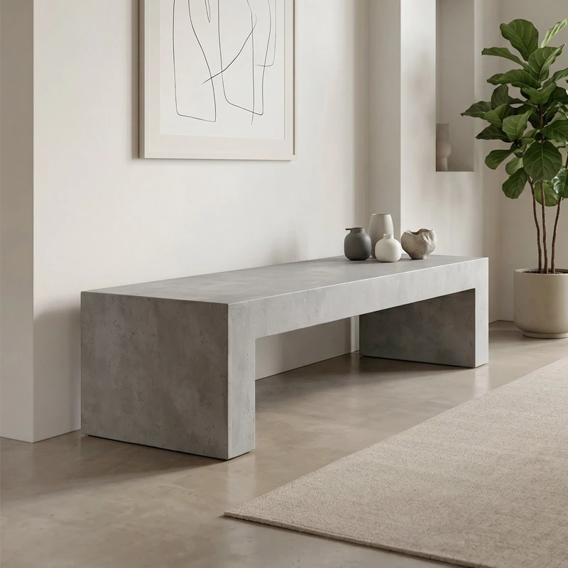 Concrete Πάγκος 150X40Cm Cement Grey