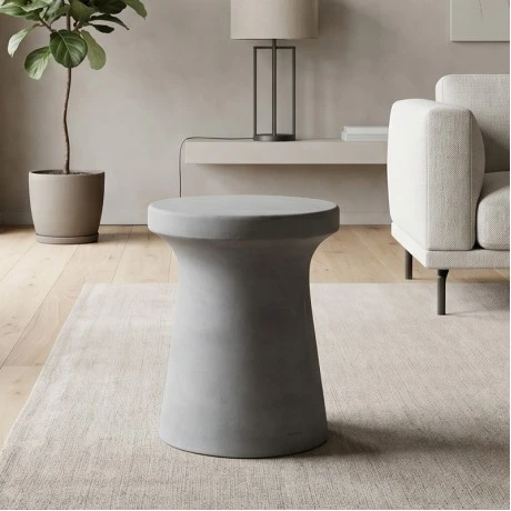 CONCRETE Stool D.35cm Cement Grey