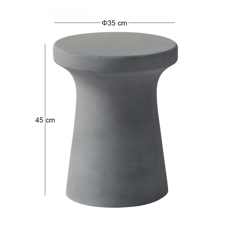 CONCRETE Stool D.35cm Cement Grey