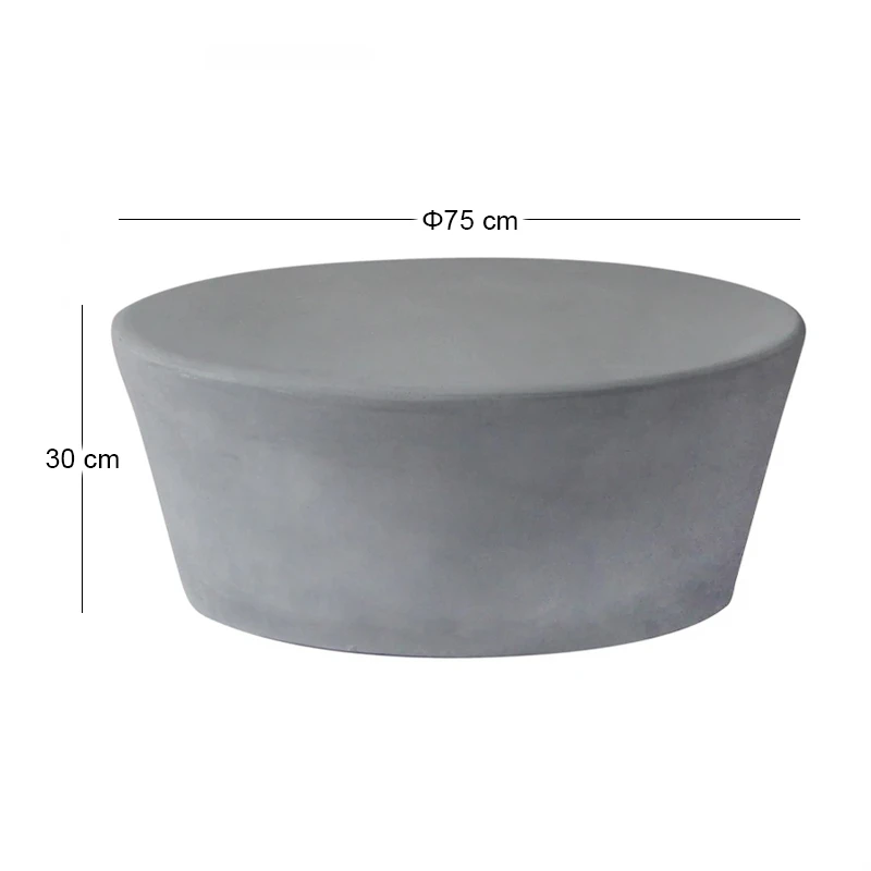 CONCRETE Coffee Table D.75cm Cement Grey
