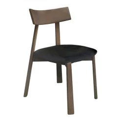 CORNEL Chair Walnut, Pu Black