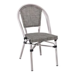 Καρέκλα κήπου Costa αλουμινίου antique grey - textilene χρώμα μπεζ 50x55x85εκ.