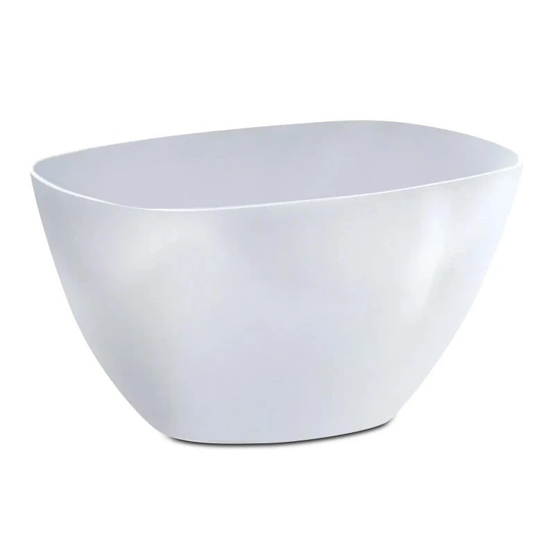 WHITE PLASTIC PLANTER COUBI ORCHID  20X13X10 CM