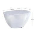 WHITE PLASTIC PLANTER COUBI ORCHID  20X13X10 CM