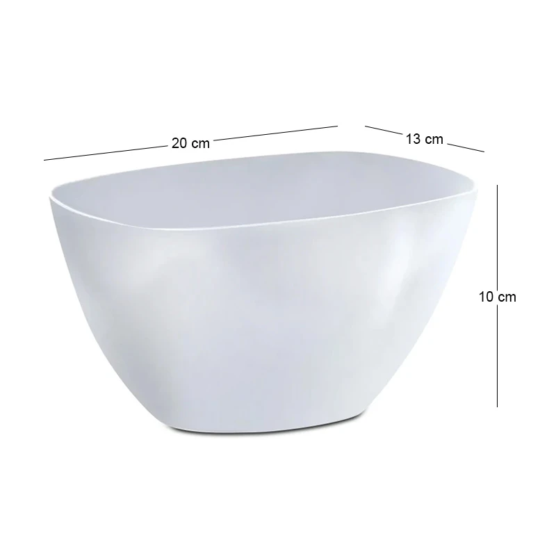 WHITE PLASTIC PLANTER COUBI ORCHID  20X13X10 CM