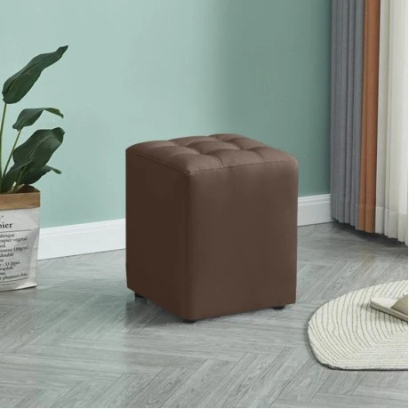 CUBE BROWN PU ΣΚΑΜΠΟ 35X35X42εκ.