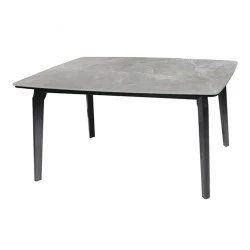 DALIN Table 130x80cm Black Wood/Sintered Stone Grey Marble DALIN Table 130x80cm Black Wood/Sintered Stone Grey Marble