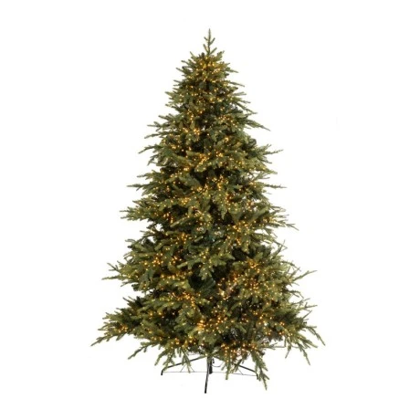 CHRISTMAS TREE PRE-LIT ASPEN 270CM WITH 6250 LED WARM WHITE LIGHTS 8 FUNCTIONS (PE+PVC)
