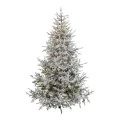 CHRISTMAS TREE PRE-LIT SNOWY CRYSTAL 210CM WITH 450 LED WARM WHITE LIGHTS 8 FUNCTIONS
