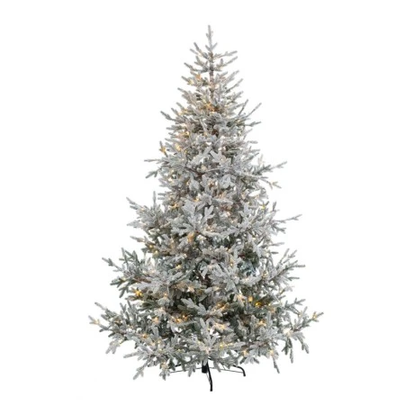 CHRISTMAS TREE PRE-LIT SNOWY CRYSTAL 210CM WITH 450 LED WARM WHITE LIGHTS 8 FUNCTIONS