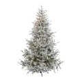 CHRISTMAS TREE PRE-LIT SNOWY CRYSTAL 240CM WITH 600 LED WARM WHITE LIGHTS 8 FUNCTIONS