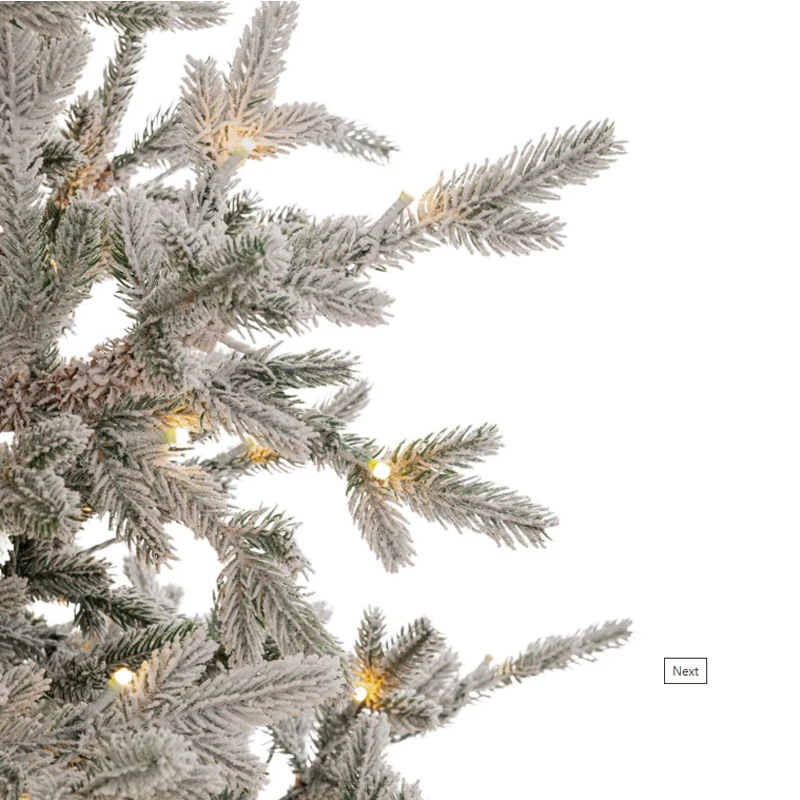 CHRISTMAS TREE PRE-LIT SNOWY CRYSTAL 240CM WITH 600 LED WARM WHITE LIGHTS 8 FUNCTIONS