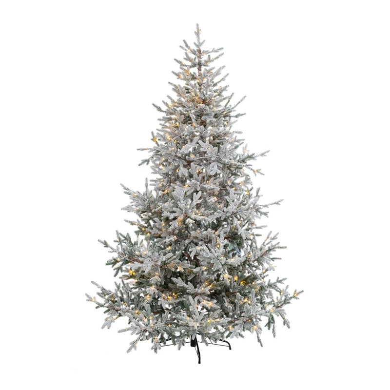 CHRISTMAS TREE PRE-LIT SNOWY CRYSTAL 270CM WITH 770 LED WARM WHITE LIGHTS 8 FUNCTIONS