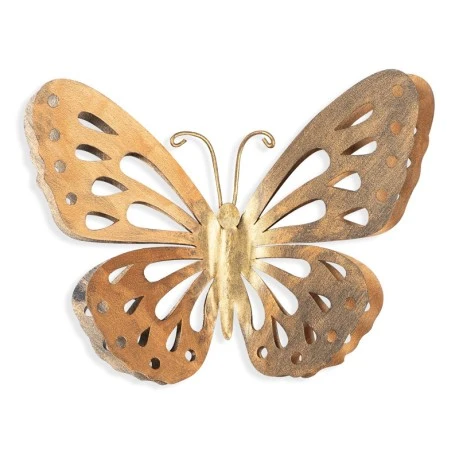 Butterfly Megapap metal wall art in gold color 29x32cm.