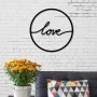 Love Megapap metal wall art in black color 45x2x45cm.