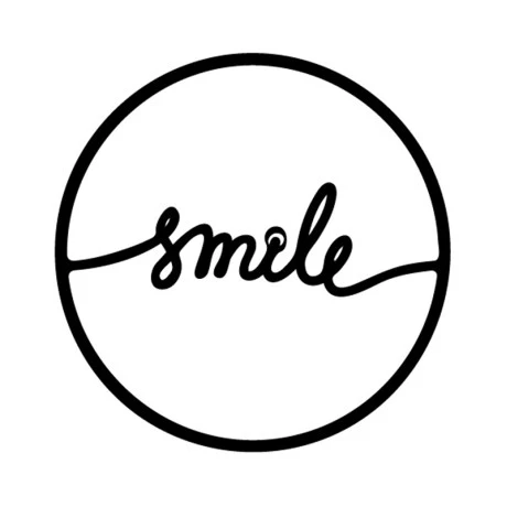 Διακοσμητικό τοίχου Smile Megapap μεταλλικό χρώμα μαύρο 45x2x45εκ.