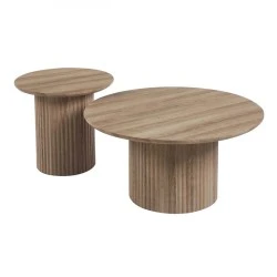 DIAZ Set-2 Coffee Tables D.50cm+D.80cm MDF Sonoma DIAZ Set-2 Coffee Tables D.50cm+D.80cm MDF Sonoma