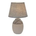 2COLOUR GREY CERAMIC LAMP WITH GREY HAT 39CM