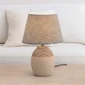 2COLOUR GREY CERAMIC LAMP WITH GREY HAT 39CM
