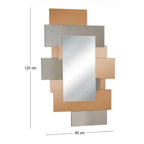 2COLOUR RECTANGLE MIRROR D80X120CM