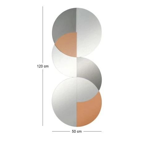 2COLOUR CIRCLE FLOOR MIRROR D50X120CM