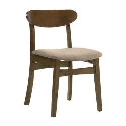 DOM Chair Walnut (Fabric Brown) DOM Chair Walnut (Fabric Brown)