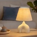 ELEPHANT CERAMIC LAMP WITH CRΘME HAT
