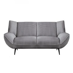 EMERALD 2-Seater Sofa Grey Corduroy Fabric EMERALD 2-Seater Sofa Grey Corduroy Fabric