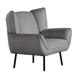 EMERALD Armchair Grey Corduroy Fabric EMERALD Armchair Grey Corduroy Fabric