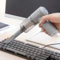 Rechargeable wireless mini vacuum cleaner gray color 16.5x16x5.5cm.