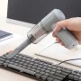 Rechargeable wireless mini vacuum cleaner gray color 16.5x16x5.5cm.