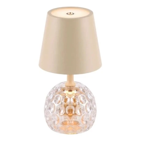 RECHARGEABLE OFF-WHITE TABLE LED LIGHT WITH 3 LIGHTING PROGRAMS  D11Χ35.5CM