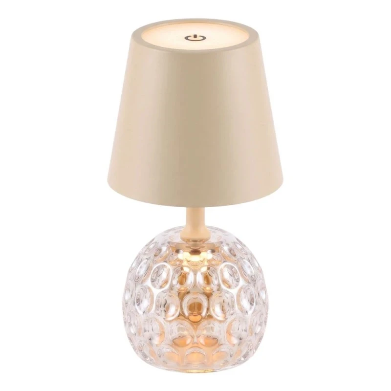 RECHARGEABLE OFF-WHITE TABLE LED LIGHT WITH 3 LIGHTING PROGRAMS  D11Χ35.5CM