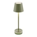 RECHARGEABLE OFF WHITE METAL TABLE LED LIGHT WITH 3 LIGHTING PROGRAMS  D11Χ35.5CM
