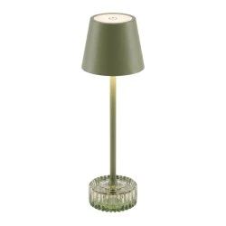 RECHARGEABLE OFF WHITE METAL TABLE LED LIGHT WITH 3 LIGHTING PROGRAMS D11Χ35.5CM RECHARGEABLE OFF WHITE METAL TABLE LED LIGHT WITH 3 LIGHTING PROGRAMS D11Χ35.5CM