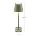 RECHARGEABLE OFF WHITE METAL TABLE LED LIGHT WITH 3 LIGHTING PROGRAMS  D11Χ35.5CM